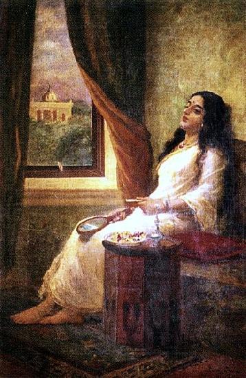 Raja Ravi Varma In Contemplation china oil painting image